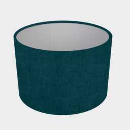 Handmade Fine Chenille Teal Green Drum Lampshade, Belvoir Style, UK Made - thumbnail 1