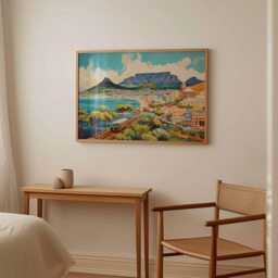 Cape Town Travel Poster South Africa, Table Mountain Art - thumbnail 3