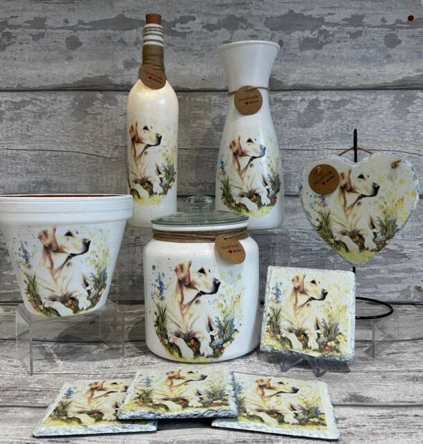 Yellow Labrador Gifts, Vase, Plant Pot Pot, Coasters, Treat Lovers - image 1