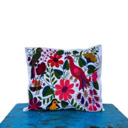 Hand Embroidered Mexican Pillow Cover, Decor - thumbnail 3