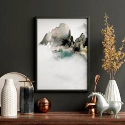 Home Decor Wall Hanging, Art, Office Decor Gift For Her, Zen Garden Art Print Set Of 3, Japanese Art, New - thumbnail 2
