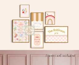 Set Of Personalised Positive Affirmation Sisters Gallery Wall Prints For A Shared Playroom, Bedroom Or Nursery - Unframed - thumbnail 1