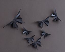 3D Butterfly Wall Art Onyx Black Metallic Silhouettes For Girls Room, Nursery, & Home Art Decor - thumbnail 1
