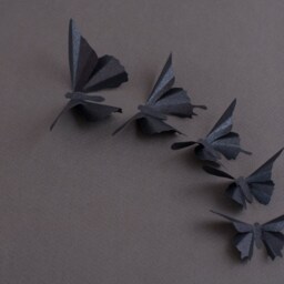 3D Butterfly Wall Art Onyx Black Metallic Silhouettes For Girls Room, Nursery, & Home Art Decor - thumbnail 2