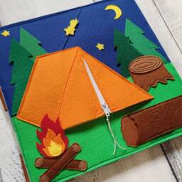 Felt Forest Animals Quiet Book Page Montessori Sensory Toy - thumbnail 4