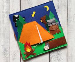 Felt Forest Animals Quiet Book Page Montessori Sensory Toy