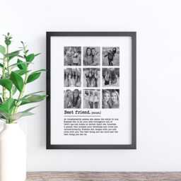 Best Friend Definition Photo Frame, Personalised Picture Print, Gifts For Her, Birthday Gift, Custom Gift With Frame - thumbnail 3