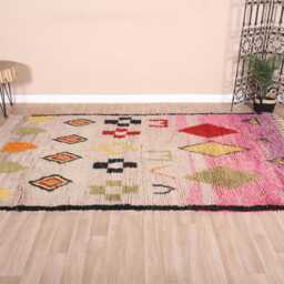 Authentic Moroccan Boujaad Rug 5x8 Ft - thumbnail 2