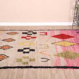 Authentic Moroccan Boujaad Rug 5x8 Ft - thumbnail 3