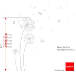 Wall Sticker Dandelion Flying Seeds Butterflies Wall Living Room - Dandelion Decal Vinyl Decor W312 - thumbnail 3