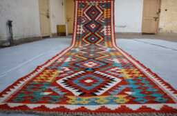 3x10 Ft Stunning Runner Rug, Afghan Handmade Kilim Maimana Chubi Flatweave Oriental Hallway Carpet - thumbnail 1