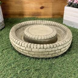 stone Garden Bird Bath Top Only Feeder/ Bowl/ Replacement Ornament - thumbnail 3