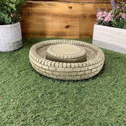 stone Garden Bird Bath Top Only Feeder/ Bowl/ Replacement Ornament - thumbnail 2