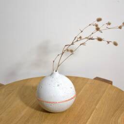 Natural Concrete Bud Vase Round Minimalist Decor - thumbnail 2