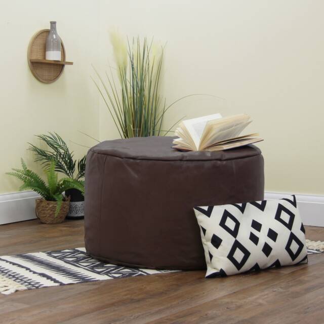 Handmade Faux Leather Stool Bean Bag Adult & Kids Sizes - image 1