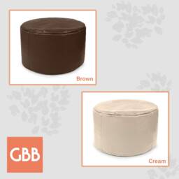Handmade Faux Leather Stool Bean Bag Adult & Kids Sizes - thumbnail 3