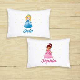 Personalised Princess Pillow Case With 12 Design & Cute Bedroom Decor, Gifts For Girls, Party Decorations, Slumber & Birthday Decor - thumbnail 1