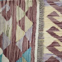 Runner Rug Multicolour, Handmade Artisan Afghan Turkish Aztec Navajo Wool Kilim 388x84 cm - thumbnail 3