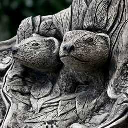 Hedgehog Couple in Burrow Statue Cement Hedgehogs Forest Nest Stone Woodland Animal Sculpture Garden Hedgehog Decor Animal Ornament - thumbnail 4