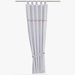 Nursery Curtains For Girls-Baby Girl Drapes With Stars Blackout Lining & Tiebacks. Different Lengths Available. Free Shipping - thumbnail 3