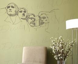 Mount Rushmore Wall Decal National Memorial American Patriotic Mountain Realistic Life Vinyl Art Sticker Large Sign Decor Mural Graphic G27 - thumbnail 1
