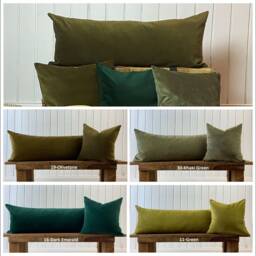 Extra Long Lumbar Pillow Cover, Copper Bronze Velvet Throw Pillow, All Custom Size, Decorative 20x54, 14x36 - thumbnail 4