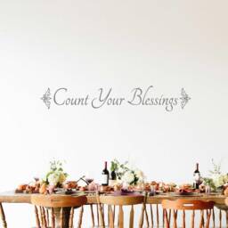 Count Your Blessings Vinyl Wall Decal Home Decor Sign - thumbnail 3