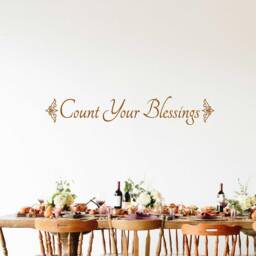 Count Your Blessings Vinyl Wall Decal Home Decor Sign - thumbnail 2