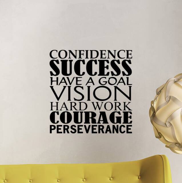 Office Wall Decal Motivational Poster Sign Hard Work Teamwork Success Quote Vinyl Sticker Business Decor Home Art 945 - image 1