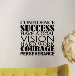 Office Wall Decal Motivational Poster Sign Hard Work Teamwork Success Quote Vinyl Sticker Business Decor Home Art 945 - thumbnail 1