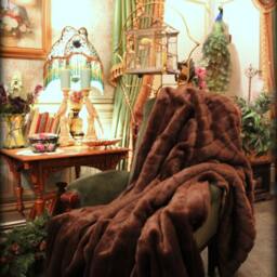 Sable Brown Channel Mink Faux Fur Throw Blanket - thumbnail 2