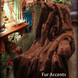 Sable Brown Channel Mink Faux Fur Throw Blanket - thumbnail 3