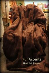 Sable Brown Channel Mink Faux Fur Throw Blanket - thumbnail 1