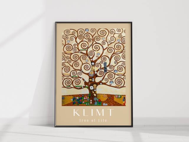 Gustav Klimt Poster, The Tree Of Life, Exhibition Art Nouveau, Modern Print, Wall Decor, Housewarming Birthday Gift - image 1