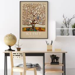 Gustav Klimt Poster, The Tree Of Life, Exhibition Art Nouveau, Modern Print, Wall Decor, Housewarming Birthday Gift - thumbnail 3