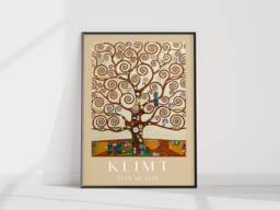 Gustav Klimt Poster, The Tree Of Life, Exhibition Art Nouveau, Modern Print, Wall Decor, Housewarming Birthday Gift - thumbnail 1