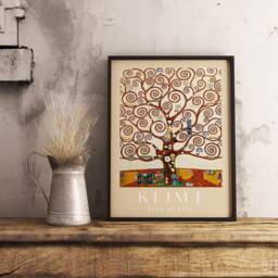 Gustav Klimt Poster, The Tree Of Life, Exhibition Art Nouveau, Modern Print, Wall Decor, Housewarming Birthday Gift - thumbnail 2