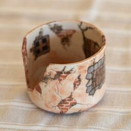 Rustic House Candleholder - Authentic Tealight Holder For Cozy Home Decor Wrecks Ruin House, Halloween Gift Idea - thumbnail 2