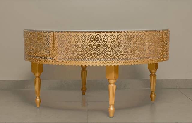 Luxury Gold Coffee Table With 2 Drawers . Chay Chen - image 1