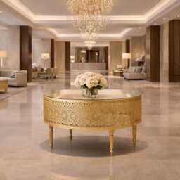 Luxury Gold Coffee Table With 2 Drawers . Chay Chen - thumbnail 4