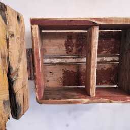 Driftwood Wall Cabinet Reclaimed Fishing Boat Wood, Cornwall UK - thumbnail 3