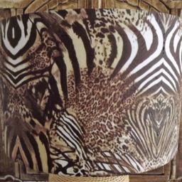 Handmade Animal Print Lampshade Shabby Chic Rustic Zebra Leopard - thumbnail 3