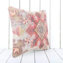 16x16 Turkish Kilim Pillow Cover Bohemian Accent Cushion - thumbnail 2