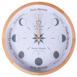 Tabic Moon Phase Clock - Handmade Beech Frame, Stylish Home Decor Moon Wall For Lunar Cycle Tracking, Health & Well Being - thumbnail 3