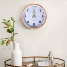 Tabic Moon Phase Clock - Handmade Beech Frame, Stylish Home Decor Moon Wall For Lunar Cycle Tracking, Health & Well Being - thumbnail 2