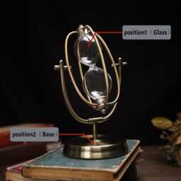 Custom Engraving Rotatable Metal Empty Hourglass- 15/30/60 Minutes Sand Clock Timer - Refillable Wedding Unity Anniversary Gift - thumbnail 2