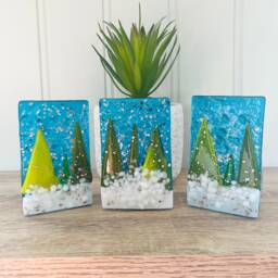 Fused Glass Christmas Tree Decoration - Decoration, Snowman Decoration, Cornish