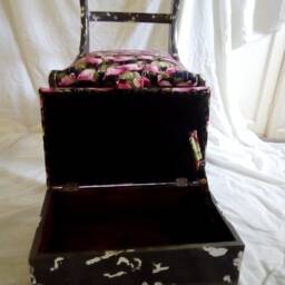 Shabby Chic Chair & Foot Stool. Please Read P&p Restrictions On This Order Under Description - thumbnail 2