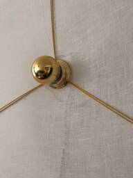 Fixed Wall Light in Linen Veil With Brass Finish D.45 cm Luna