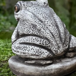 Stone Frog Sculpture Outdoor Animal Figurine Concrete Statue Garden Ornament Front Door Decoration Frog Lover Gift Handmade Art - thumbnail 4